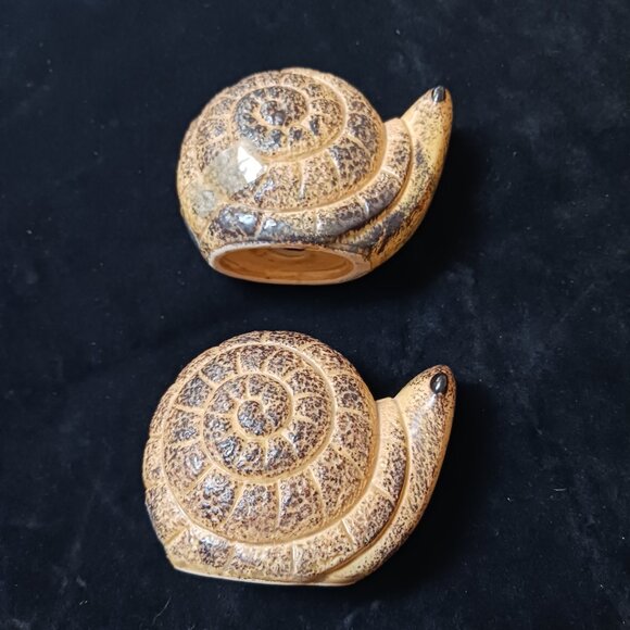 Vintage Snail S&P Shaker MCM Speckled Ceramic Kitchen Kitsch Cottagecore - Picture 11 of 13